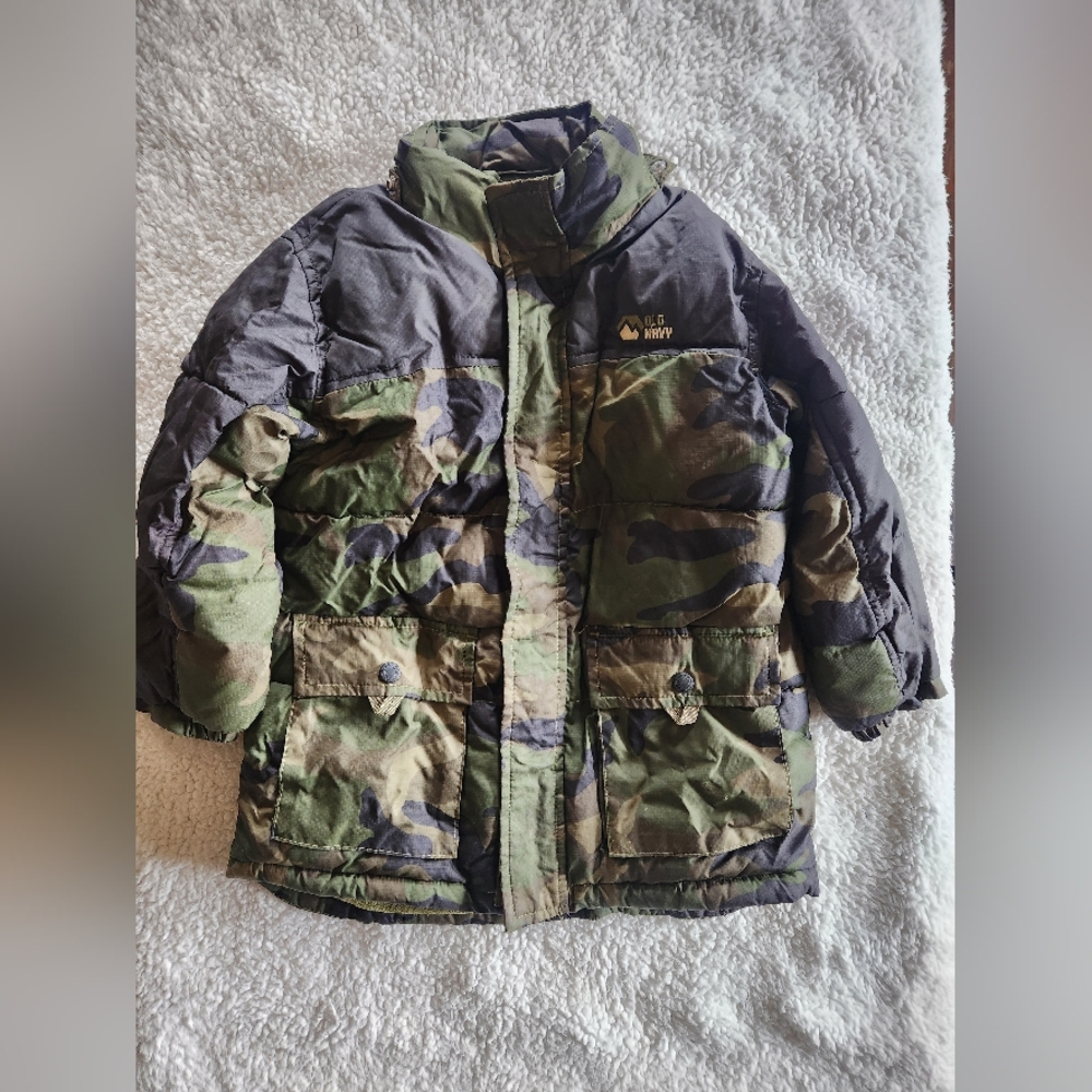 Boy's Camo Puffer Coat